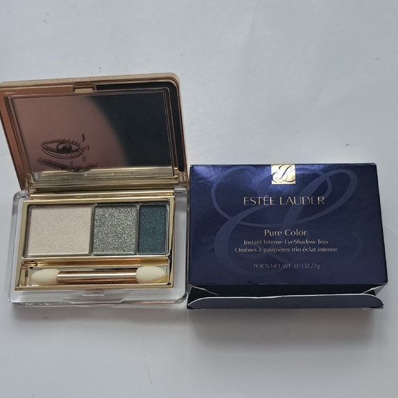 Estee Lauder Pure Color Eyeshadow Trio - Ivory, Teal, Navy - Picture 1 of 10